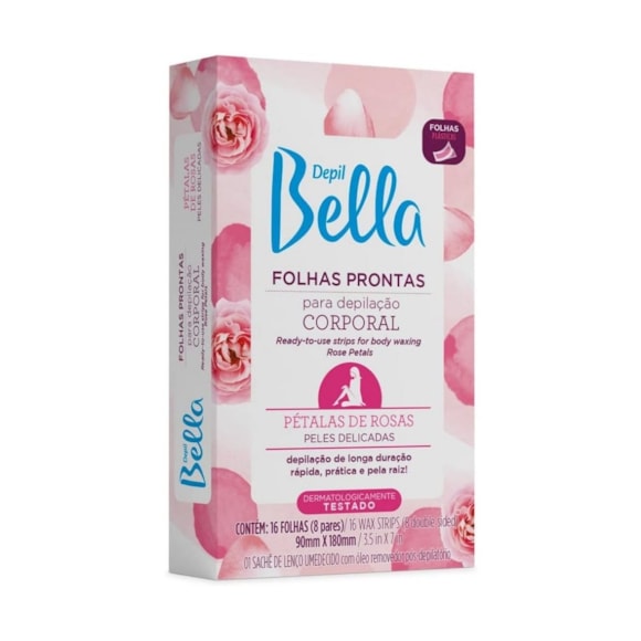 Folhas Prontas Para Depilação Corporal Depil Bella 16Fls