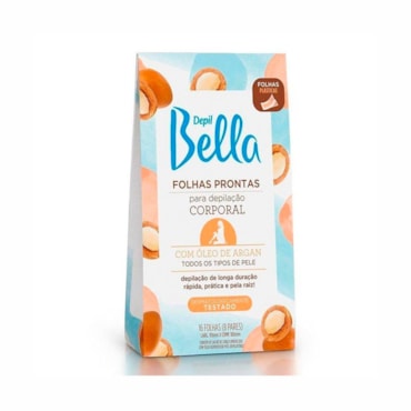 Folhas Prontas Para Depilação Corporal Depil Bella Argan 16Fls