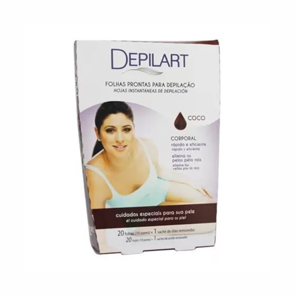 Folhas Prontas Para Depilação Corporal Depilart 10Fls