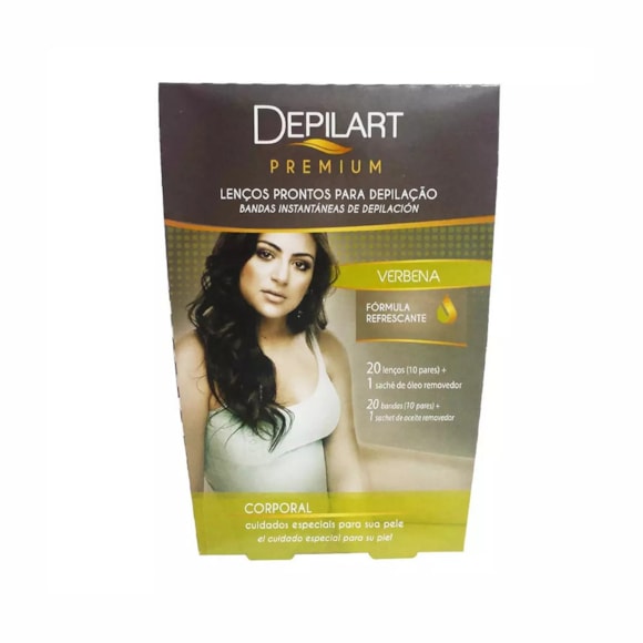 Folhas Prontas Para Depilação Corporal Depilart Premium Verbena 10Fls