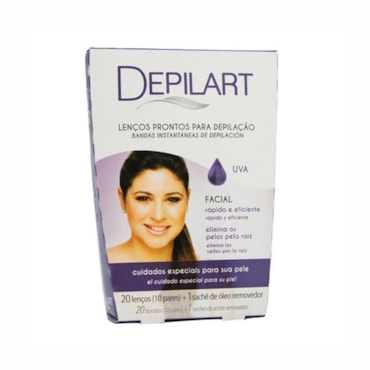 Folhas Prontas Para Depilação Corporal Depilart Uva 10Fls