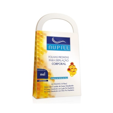 Folhas Prontas Para Depilação Corporal Nupill Mel 20Fls