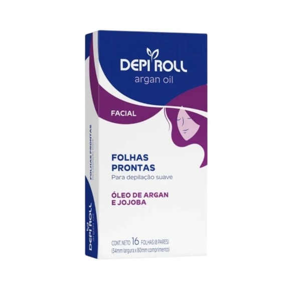 Folhas Prontas Para Depilação Facial Depi Roll 8Fls