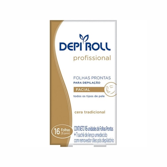 Folhas Prontas Para Depilação Facial Depi Roll 8Fls