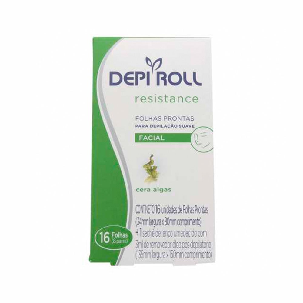 Folhas Prontas Para Depilação Facial Depi Roll Algas 8Fls