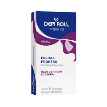 Folhas Prontas Para Depilação Facial Depi Roll Argan 8Fls