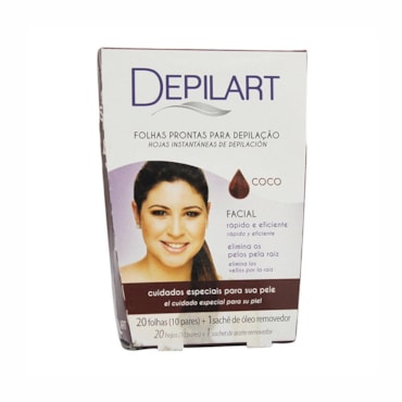 Folhas Prontas Para Depilação Facial Depilart 10Fls