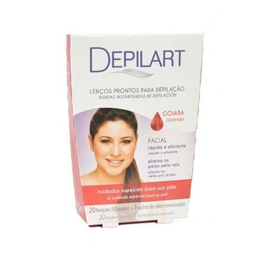 Folhas Prontas Para Depilação Facial Depilart 10Fls