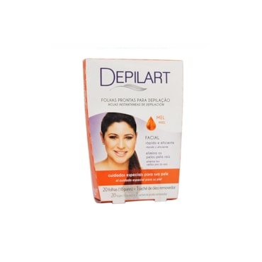 Folhas Prontas Para Depilação Facial Depilart 10Fls