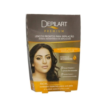 Folhas Prontas Para Depilação Facial Depilart Premium 10Fls