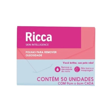 Folhas Removedoras De Oleosidade Ricca c/50un
