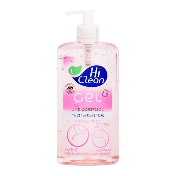 Gel Antisséptico 70% Hi Clean Extrato de Rosas 438gr