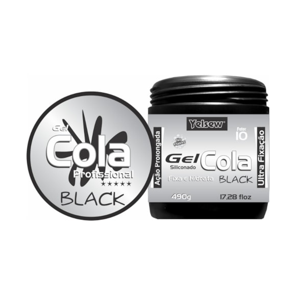 Gel Cola Yelsew Black Ultra Fixação 490g