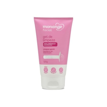 Gel de Limpeza Monange Facial Anti-Ressecamento com Ácido Hialurônico e Niacinamida 120g