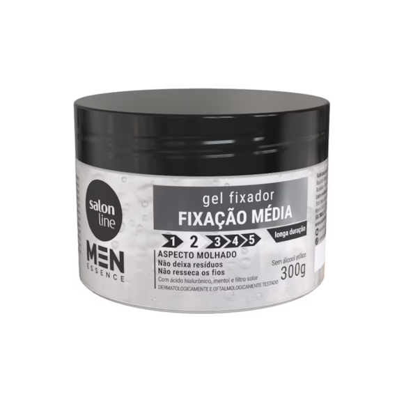 Gel Fixador Média Fixação Salon Line Men Essence 300g