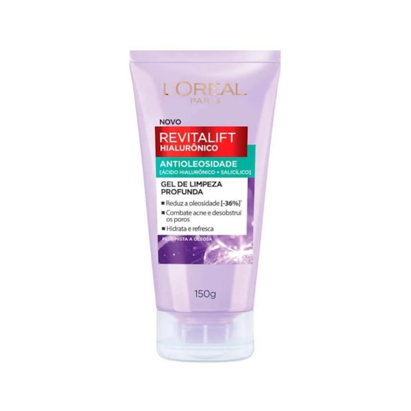 Gel Limpeza Facial L'Oréal Hialurônico Antiolosidade 150gr
