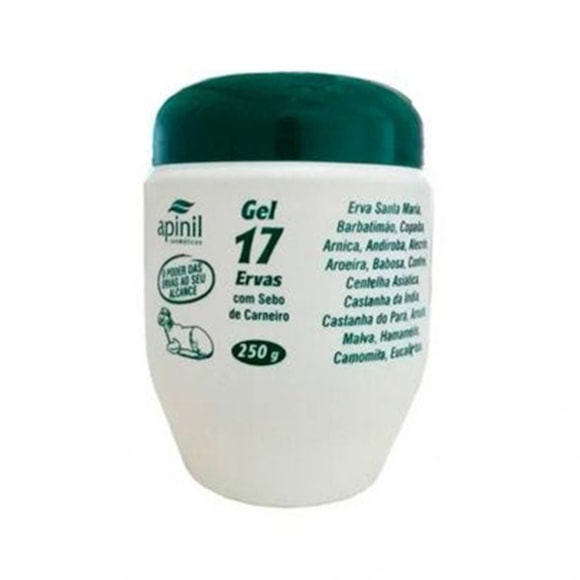 Gel Para Massagem Natudepill Apinil 17 Ervas Pote 250G