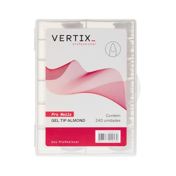 Gel Tip Vertix Almond 240un