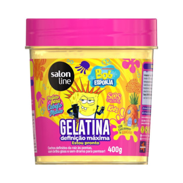 Gelatina Capilar Salon Line Sos Kids Bob Esponja Definição Máxima 400g