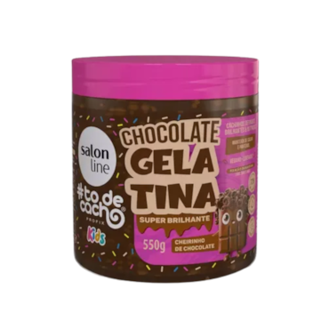 Gelatina Capilar Salon Line #Todecacho Kids Chocolate Super Brilhante 550g