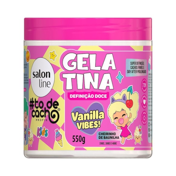 Gelatina Capilar Salon Line Todecacho Kids Vanilla Definição Doce 550g
