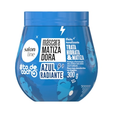 Gelatina Capilar Salon Line #Todecacho Máscara Condicionante Matiz Azul Radiante 300g
