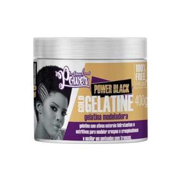 Gelatina Modeladora Soul Power Black Gold Gelatine 400g 5343