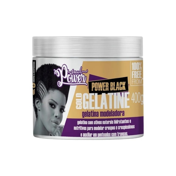 Gelatina Modeladora Soul Power Black Gold Gelatine 400g 5343