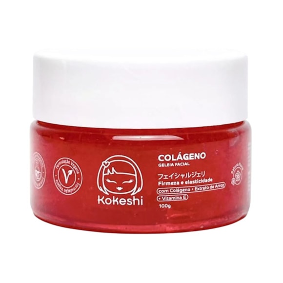 Geleia Hidratante Facial de Colágeno Pele Firme Kokeshi Jelly Cream 100g