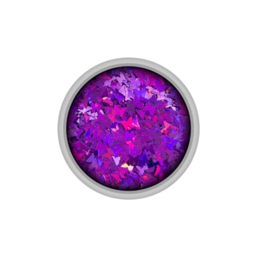 Glitter Colormake Holográfico Borboleta Roxo