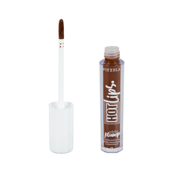 Gloss Labial Vizzela Cosméticos Hot Lips Brown 4gr