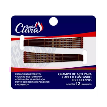 Grampo de Cabelo Santa Clara N 5 Castanho c/12un