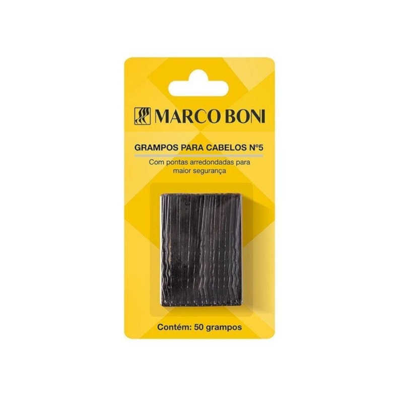 Grampos de Cabelo Marco Boni Nº5 Preto c/50un