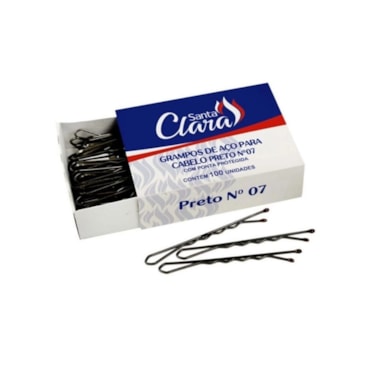 Grampos De Cabelo Ricca Nº7 Preto c/100un