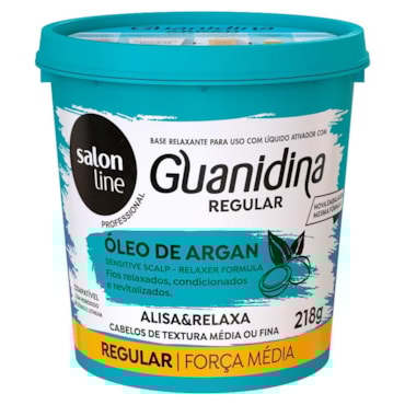 Guanidina Óleo de Argan Alisa e Relaxa Salon Line 218gr
