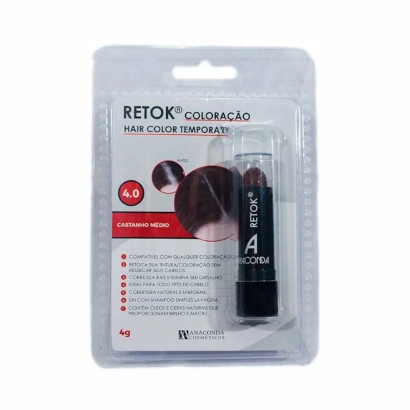 Hair Color Retok Líquido Anaconda Castanho Médio