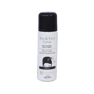 Hair Color Retok Spray Anaconda Preto 50Ml
