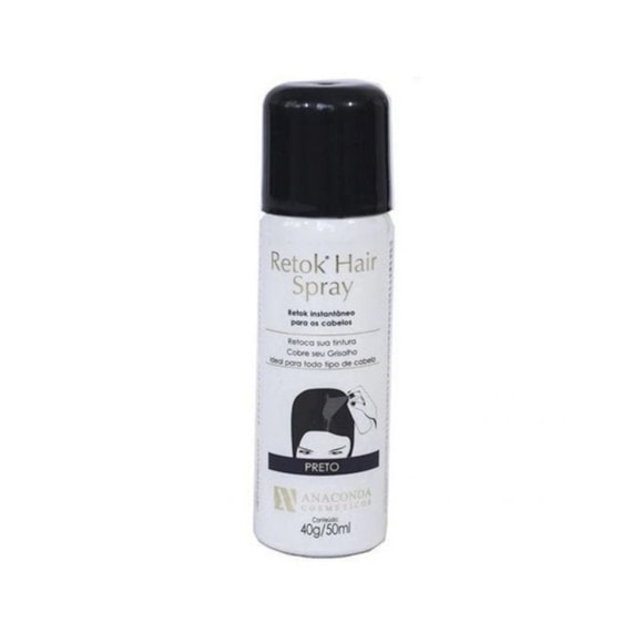 Hair Color Retok Spray Anaconda Preto 50Ml