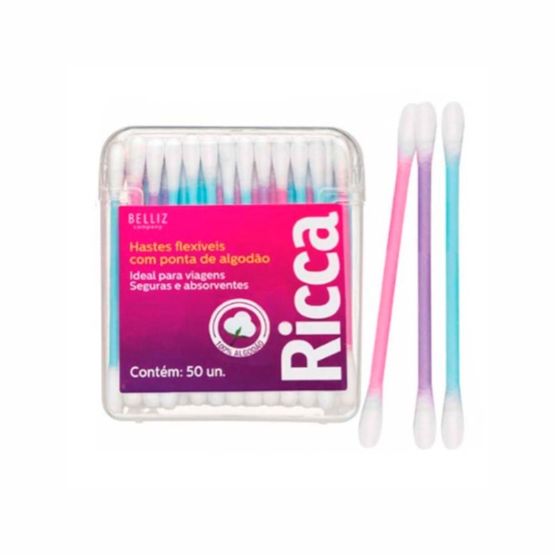 Hastes Flexíveis Ricca Travel c/50un