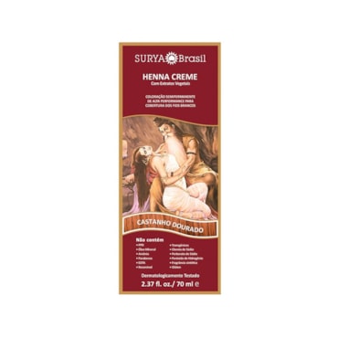 Henna Creme Natural Surya Castanho Dourado