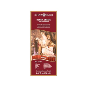 Henna Creme Natural Surya Cobre
