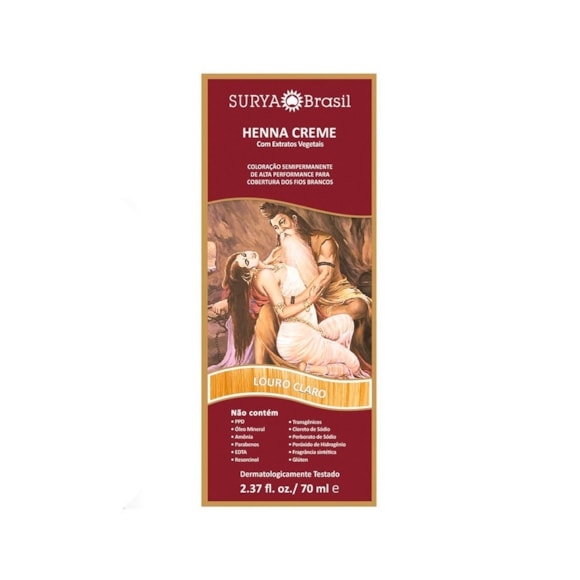 Henna Creme Natural Surya Louro Claro