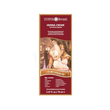 Henna Creme Natural Surya Louro Dourado