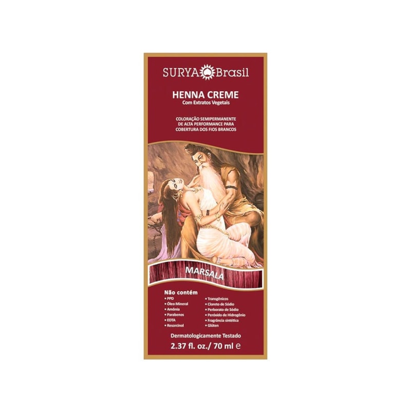 Henna Creme Natural Surya Marsala