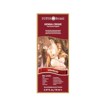 Henna Creme Natural Surya Vermelho