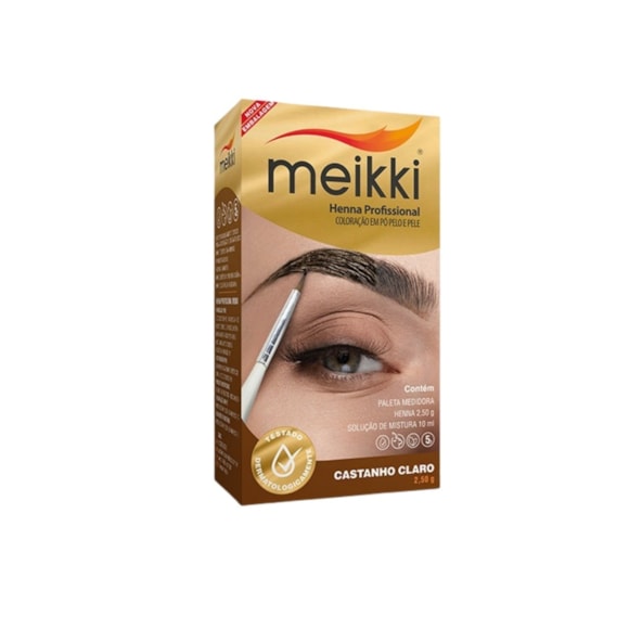 Henna para Sobrancelha Meikki Castanho Claro 2,5g