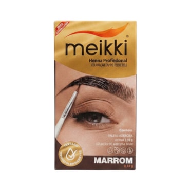 Henna Para Sobrancelha Meikki Marrom 2,5G