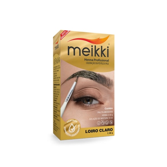 Henna Sobrancelha Meikki Louro Claro 2,5g