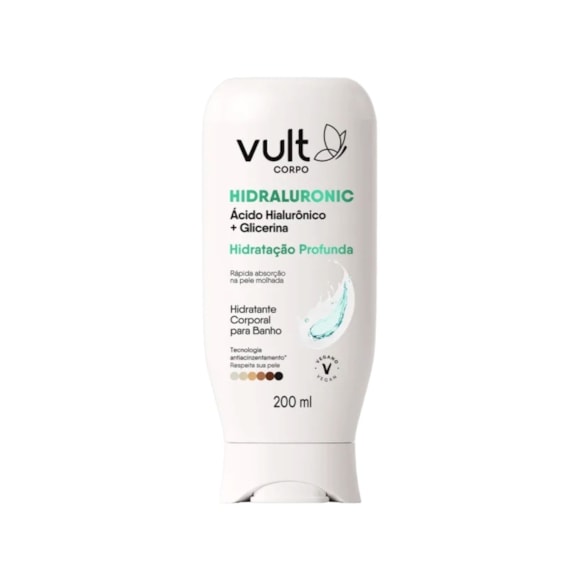 Hidratante Corporal Vult Corpo Banho Hidraluronic Hidratação Profunda 200ml