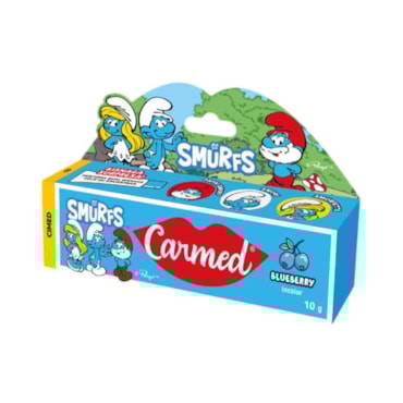 Hidratante Labial Carmed Blueberry Os Smurfs 10g
